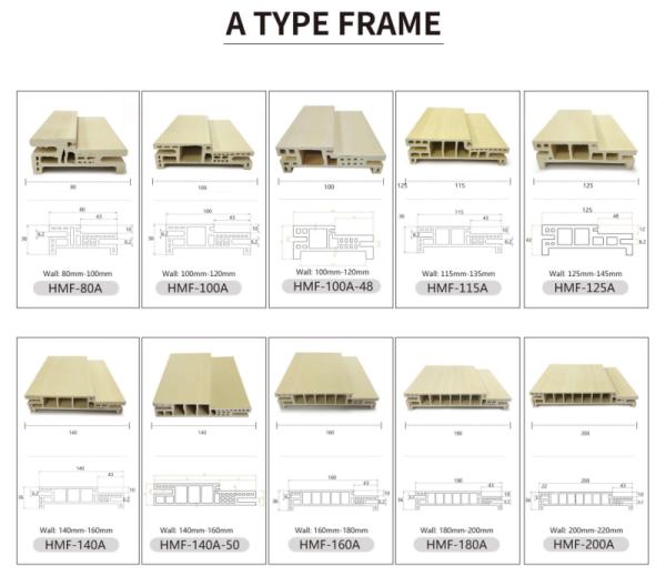 Waterproof interior decorative door frame WPC door frame